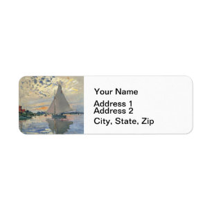 Etiqueta Impressionante francês Monet Sailboat