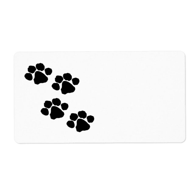 Etiqueta Impressões de pata (Frente)