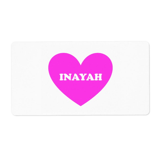 Etiqueta Inayah (Frente)