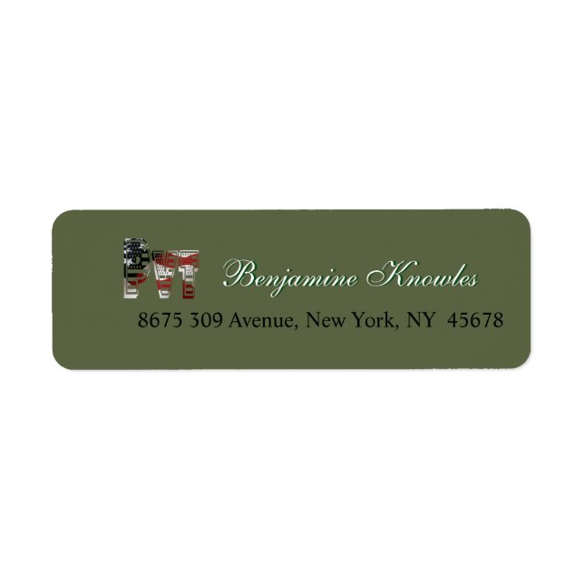 Etiqueta Incrível Único Militar Patriótico (Frente)