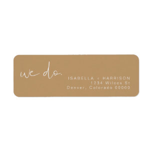 Etiqueta INDIE Boho Earth Toned Wedding Return Label