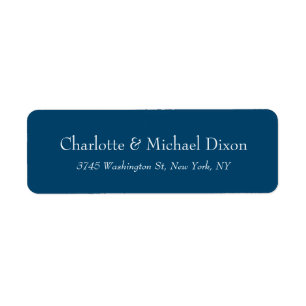 Etiqueta Indigo Dye Blue Na moda Elegante Nome da Família