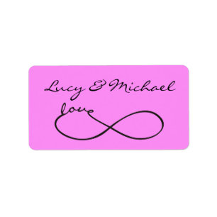 Etiqueta Infinity Love Lemniscate black + seu traseiro.