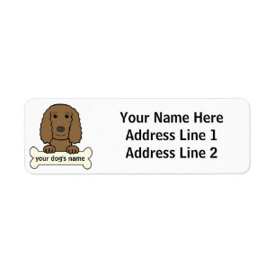 Etiqueta Inglês personalizado cocker spaniel