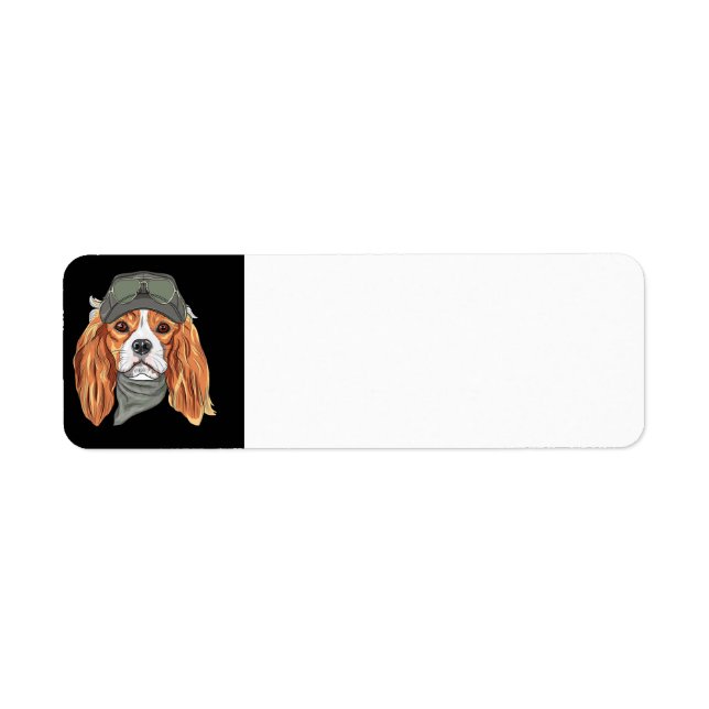 Etiqueta Inglês Springer Spaniel Steampunk (Frente)