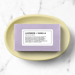 Etiqueta Ingredientes Mínimos Modernos de Borda Preta