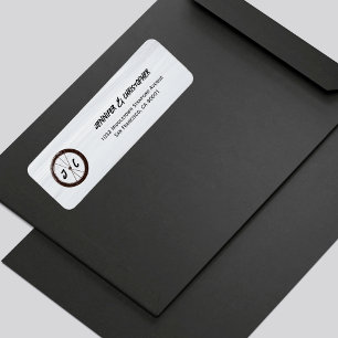 Etiqueta Iniciais de Monograma de Casamento de Motocicleta