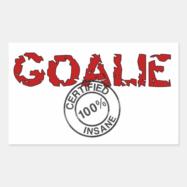 Etiqueta insana grande do Goalie (Frente)
