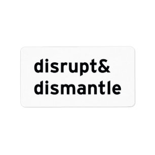 Etiqueta interromper e desmontar