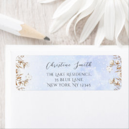 Etiqueta Inverno Sexo Endereço de Retorno do Chá de fraldas