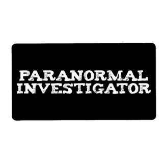 Etiqueta Investigador Paranormal Caça ao Fantasma