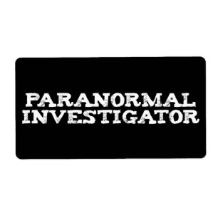 Etiqueta Investigador Paranormal Caça de Fantasmas