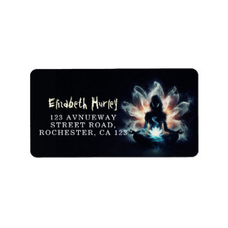 Etiqueta Ioga Instrutor Meditação Dose Brilhante Lotus