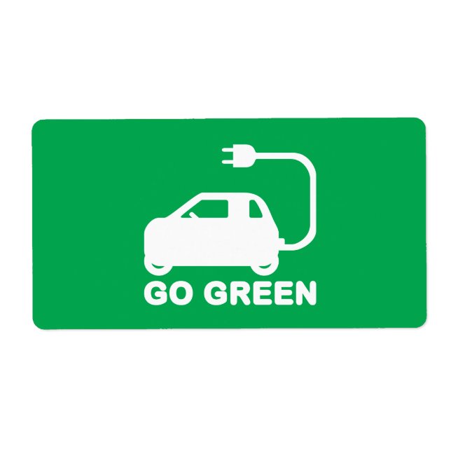 Etiqueta Ir Verde ~ Dirigir Carros Elétricos (Frente)