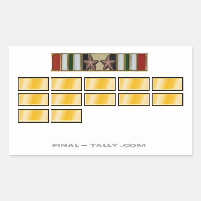 Etiqueta Iraque 12 meses com estrela da campanha (Frente)