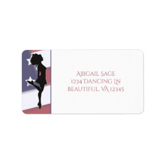 Etiqueta Irish Dancer American Flag Calçado Dance Address