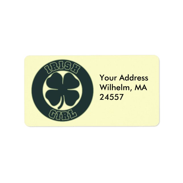 Etiqueta Irish Girl (Frente)