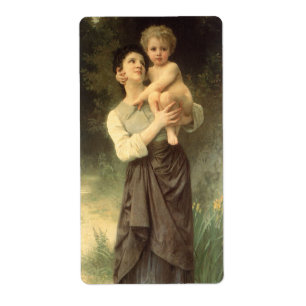 Etiqueta Irmão e Irmã por William Adolphe Bouguereau