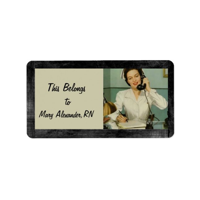 Etiqueta Isto pertence a um Legal Retro Enfermeiro (Frente)