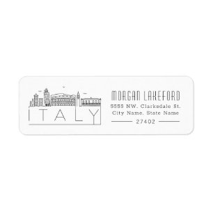 Etiqueta Itália Estilizou o Skyline  