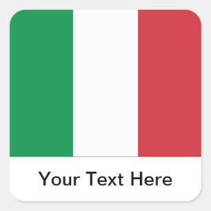 Etiqueta italiana da bandeira