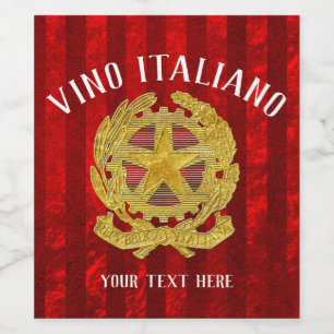 Etiqueta italiana do vinho