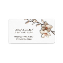Etiqueta Ivory Magnolia 3D Flowers | Wedding