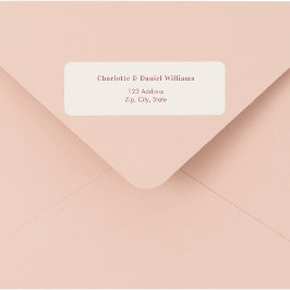 Etiqueta Ivory rose gold return address