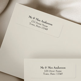 Etiqueta Ivory Wedding Return Address