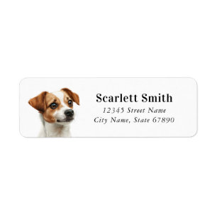 Etiqueta Jack Russell Terrier Return Address Labs
