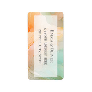 Etiqueta Jade green e terracotta marble card