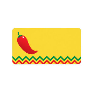 Etiqueta Jalapeno da pimenta de pimentão vermelho com beir