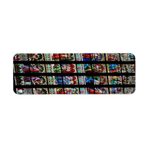 Etiqueta Janela de vitral colorida