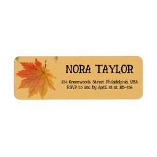 Etiqueta Janta de Ação de Graças de Autumn Floral