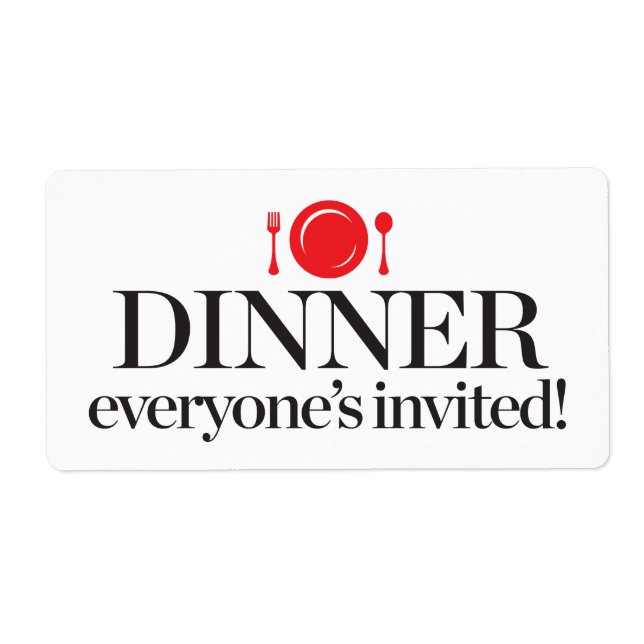 Etiqueta Jantar todos convidados (Frente)