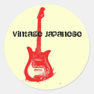 Etiqueta japonesa da guitarra do vintage