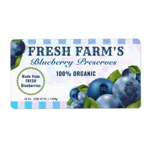 Etiqueta Jar de conserva de Fruta de amora