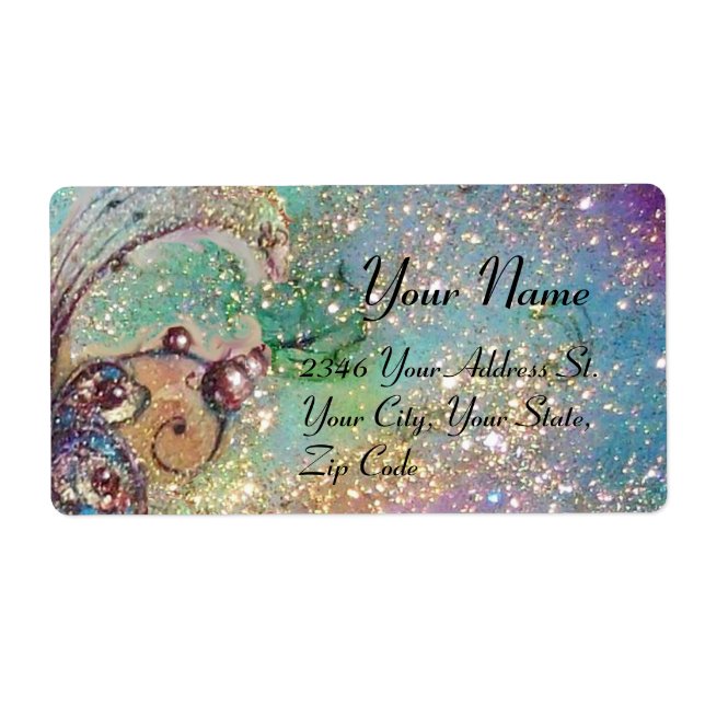 Etiqueta JARDIM DAS SOMBRAS PERDIDAS, azul,amarelo-ouro,ver (Frente)