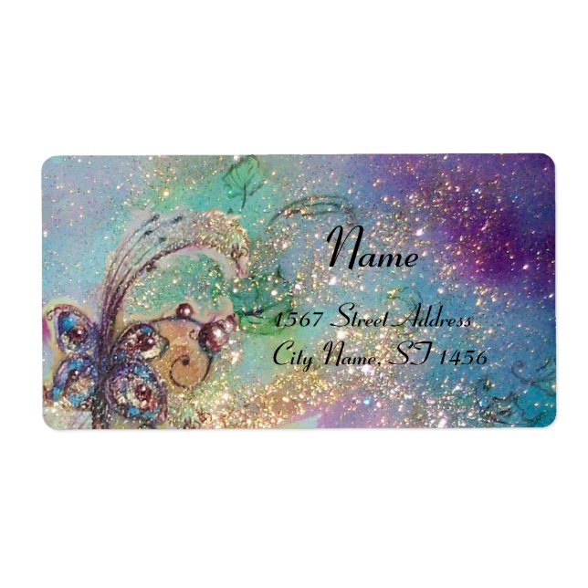 Etiqueta JARDIM DAS SOMBRAS PERDIDAS, verde azul (Frente)