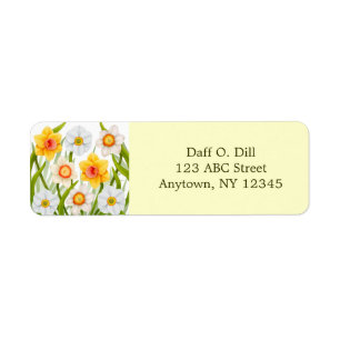 Etiqueta Jardim do Daffodil do primavera customizável