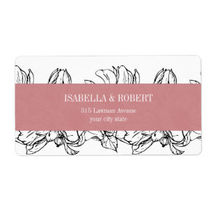 Etiqueta Jardim Moderno   Rosa   Casamento floral