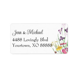 Etiqueta Jardim Púrpura Floral Elegante Floral, de flor sel