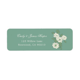 Etiqueta Jardim Verde Salvia Rótulo de Endereço de Devoluçã