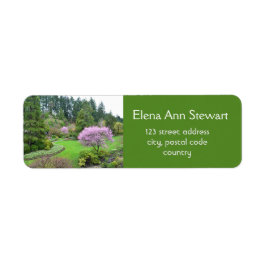 Etiqueta Jardins em primavera, bela natureza