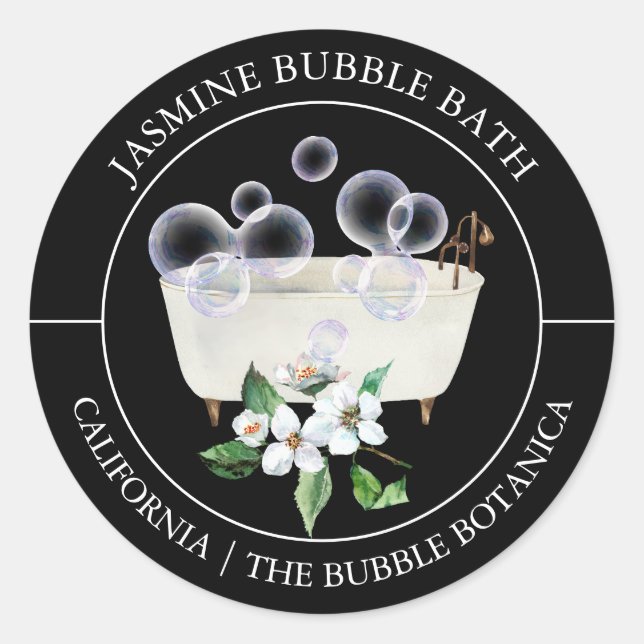 Etiqueta Jasmine Bubble Bath (Frente)
