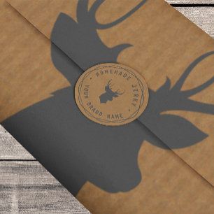 Etiqueta Jerky de Stag de Cabeçalho Personalizado