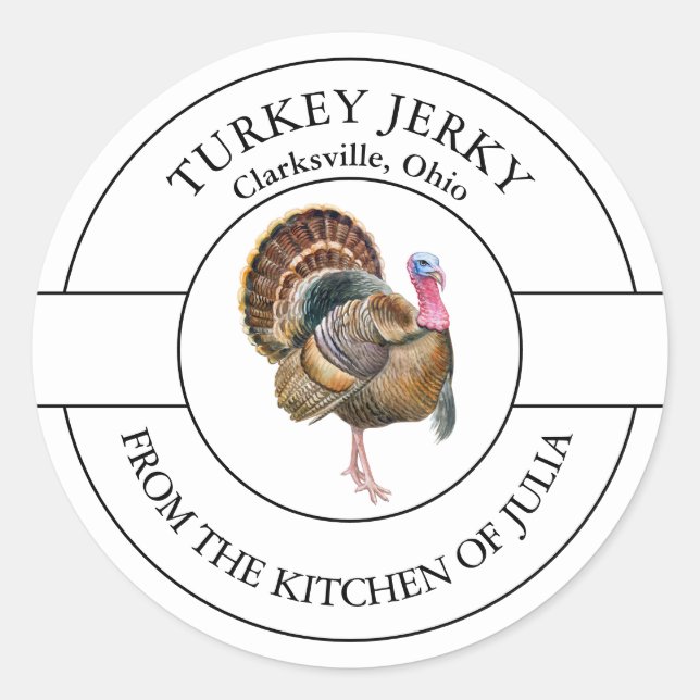 Etiqueta Jerky Turquia (Frente)