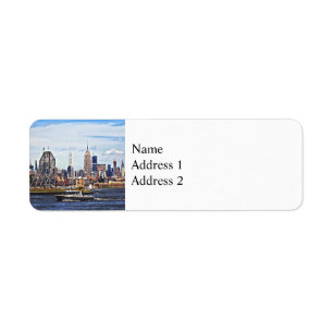 Etiqueta Jersey City NJ - Bote Policial por Colgate Clock