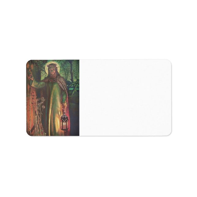 Etiqueta Jesus fica na porta e bate (Frente)