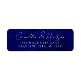 Etiqueta Jewel Tone Romance | Azul Marinho | Endereço de de